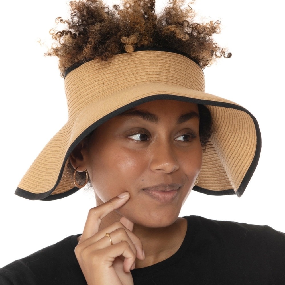 INC Solid-Trim Roll-up Visor.